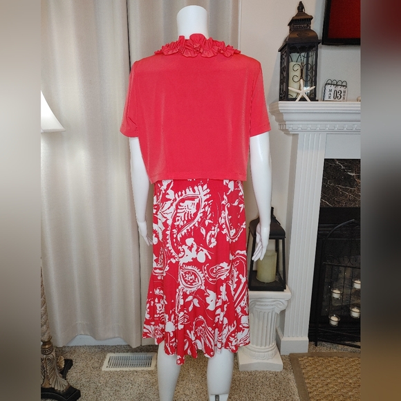 JULIAN TAYLOR 2 Piece Dress Set, Coral 10P - Picture 4 of 8